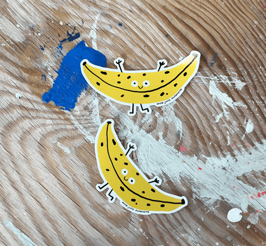 Autocollant banane sympathique