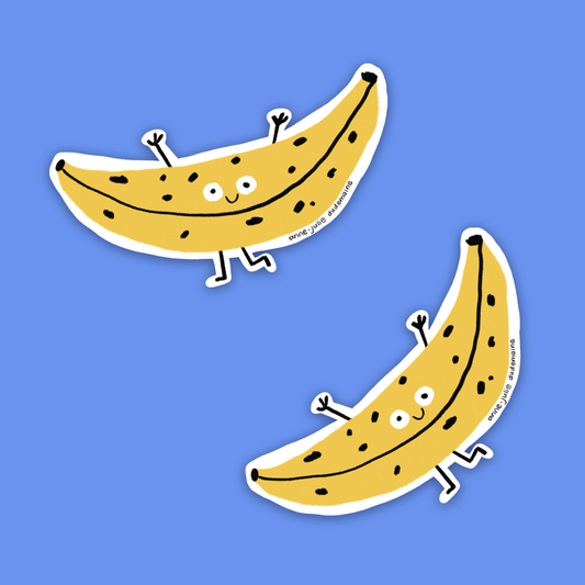 Autocollant banane sympathique